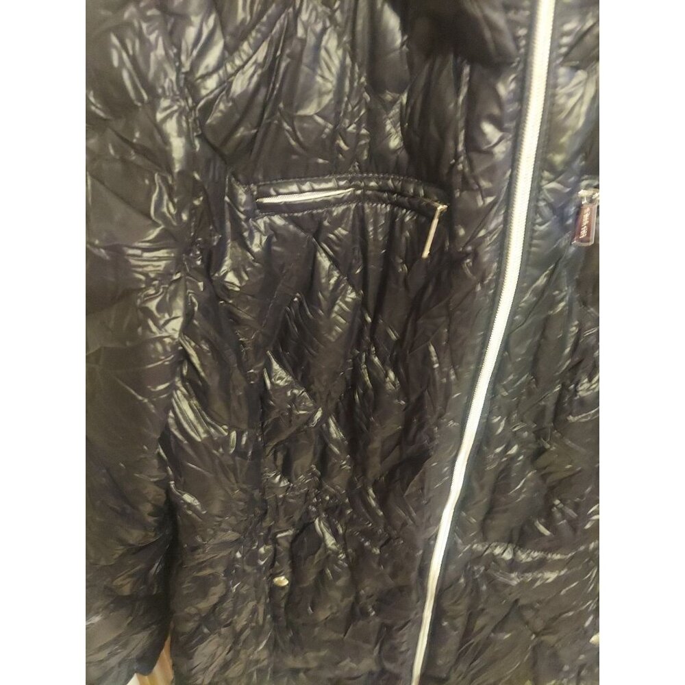 Michael MichaelKors Packable Down Fill Black Coat Size XXL Duster Bag Y2K Nylon - Picture 5 of 16